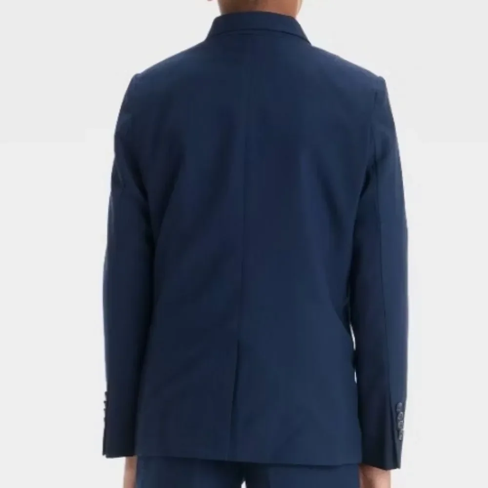 Boys Suit Jacket Cat & Jack Navy Blue Size 16 2 Button Coat